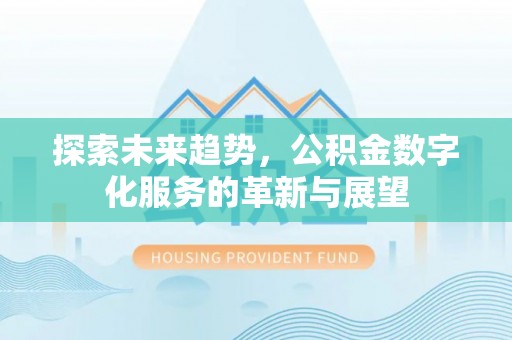 南华探索未来趋势，公积金数字化服务的革新与展望