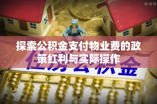 南华探索公积金支付物业费的政策红利与实际操作