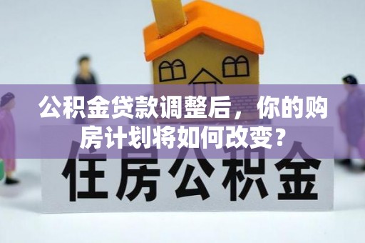 南华公积金贷款调整后，你的购房计划将如何改变？