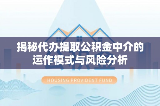 南华揭秘代办提取公积金中介的运作模式与风险分析