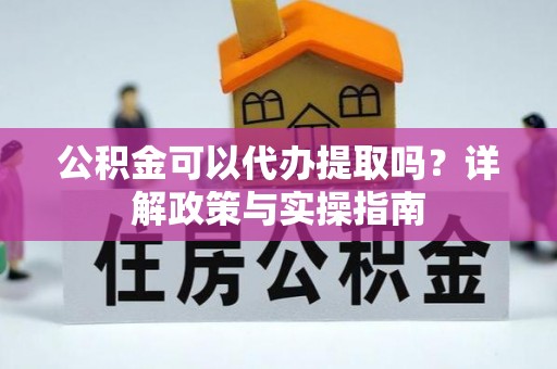 南华公积金可以代办提取吗？详解政策与实操指南