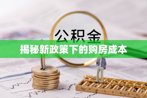 南华揭秘新政策下的购房成本