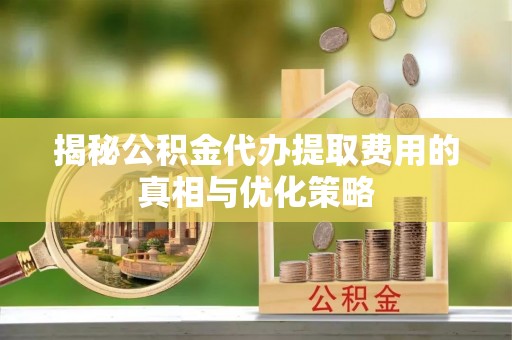 南华揭秘公积金代办提取费用的真相与优化策略