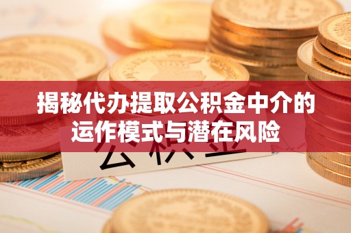 南华揭秘代办提取公积金中介的运作模式与潜在风险