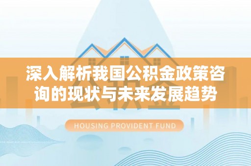 南华深入解析我国公积金政策咨询的现状与未来发展趋势