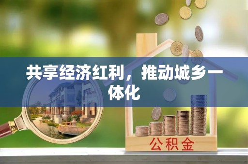 南华共享经济红利，推动城乡一体化